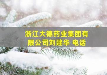 浙江大德药业集团有限公司刘建华 电话